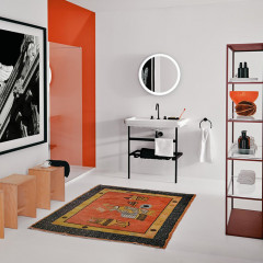 IS Conca Консоль для раковины 80 см 760x483x817мм E224101/E224201/E224301/T4362xx/T436501/T436401/T460401Без сифона E0079AA/T4441XG черный матовый