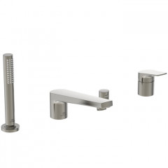 Ideal Standard La Dolce Vita Смеситель для ванны, на 4 отв, с ручным душем, цвет: PVD Silver Storm