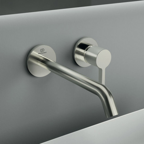 Ideal Standard Joy Cмеситель для раковины, встраиваемый, излив: 22.5см, без комплектом №1 A1313NU, цвет: PVD Silver Storm