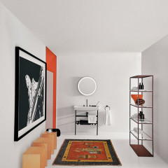 IS Conca Консоль для раковины 80 см 760x483x817мм E224101/E224201/E224301/T4362xx/T436501/T436401/T460401Без сифона E0079AA/T4441XG черный матовый