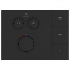 Ideal Standard Ceratherm Navigo Solos Смеситель для душа, встраиваемый, термостатический, без комплектом EASY-BOX A1000NU, цвет: Черный матовый