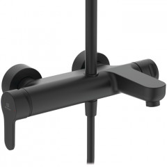 Ideal Standard Cerafine O Душевая система для ванны, ручным душем и шлангом, без термостата, руч.душ: 1 режим, верх. душ: 200 мм, цвет: чёрный матовый