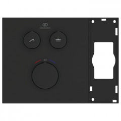 Ideal Standard Ceratherm Navigo Solos Смеситель для душа, встраиваемый, термостатический, без комплектом EASY-BOX A1000NU, цвет: Черный матовый