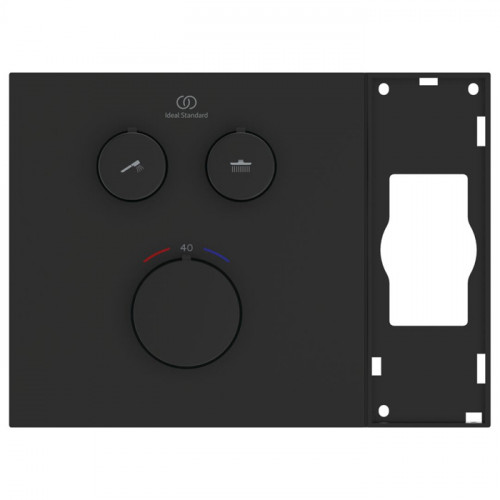 Ideal Standard Ceratherm Navigo Solos Смеситель для душа, встраиваемый, термостатический, без комплектом EASY-BOX A1000NU, цвет: Черный матовый