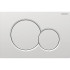 Geberit Sigma01 Клавиша для двойного смыва, круглая: Матовый хром / легкоочищ. покр. (замена 115.770.46.5)