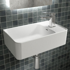 Ideal Standard Strada 2 Guest Раковина 450х270 мм, подвесная, с отв. под смес. справа , с крепежом и керам крышкой, цвет: белый глянец