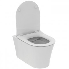 Ideal Standard La Dolce Vita Унитаз подвесной 545х360 мм безободковый RimLS+ с покрытием Ideal Plus, со скрытым крепежом , цвет: белый глянец