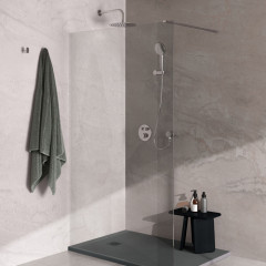 Ideal Standard Ceratherm Navigo Душ комплект: встроен. термостат+наруж. часть с перекл., руч душ, верх. душ: 250 мм+штанга: 300 мм цвет: хром