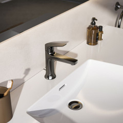 Ideal Standard La Dolce Vita Смеситель для раковины, на 1 отв, с донным клапаном, цвет: PVD Magnetic Grey