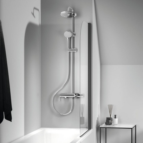 Ideal Standard Cerafine O Душевая система для ванны, ручным душем и шлангом, без термостата, руч. душ: 1 режим, верх. душ: 200 мм, цвет: хром