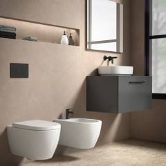 Ideal Standard i.life O Унитаз подвесной 535х350 мм безободковый+смыв:HydroTwIdeal (торнадо), с крепежом для скрытого монтажа, цвет: белый глянец