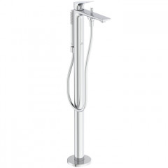 Ideal Standard La Dolce Vita Смеситель для ванны, напольный, ручной душ Stick, шланг Idealflex 125см, без A6133NU, цвет: хром