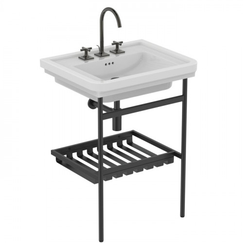 Ideal Standard Joy Neo Смеситель для раковины, на 3 отв, с донным клапаном, цвет: PVD Magnetic Grey