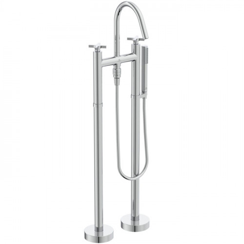 Ideal Standard Joy Neo Смеситель для ванны, напольный, с душевым набором, шлангом IDEALFLEX® 125см, цвет: хром