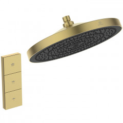 Ideal Standard Solos 3-функц.(Rain, Silkrain, SecondSkin) верхний душ 30см, цвет: PVD Brushed Gold