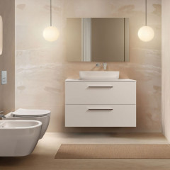 Ideal Standard i.life O Унитаз подвесной 535х350 мм безободковый+смыв:HydroTwIdeal (торнадо), с крепежом для скрытого монтажа, цвет: белый глянец