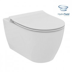 Ideal Standard i.life O Унитаз подвесной 535х350 мм безободковый+смыв:HydroTwIdeal (торнадо), с крепежом для скрытого монтажа, цвет: белый глянец