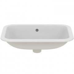 Ideal Standard Connect Раковина 580х410 мм, прямоугольная, встраиваемая снизу без отв. под смес., с крепежом, цвет: белый глянец