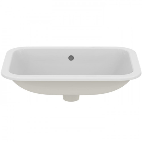 Ideal Standard Connect Раковина 580х410 мм, прямоугольная, встраиваемая снизу без отв. под смес., с крепежом, цвет: белый глянец