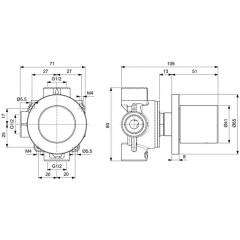 Ideal Standard Joy Neo Переключатель потоков, 3/4 (внешняя часть), без A2391NU, цвет: PVD Magnetic Grey