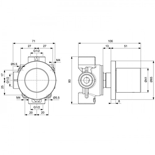 Ideal Standard Joy Neo Переключатель потоков, 3/4 (внешняя часть), без A2391NU, цвет: PVD Magnetic Grey