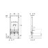 Geberit Duofix Инсталляция для биде, 112 см, универсальная: 50x10см (замена 111.520.00.1)