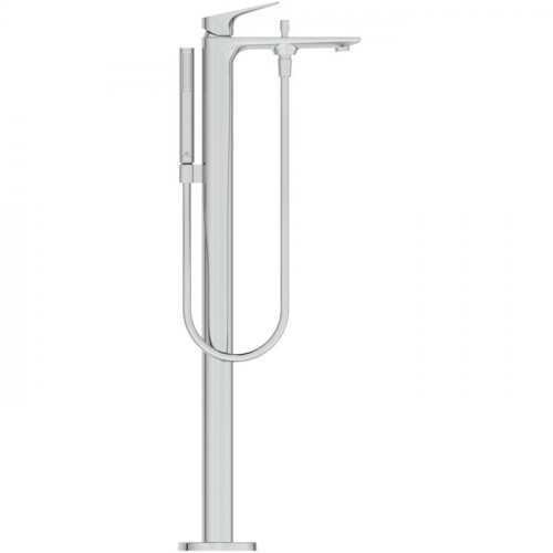 Ideal Standard La Dolce Vita Смеситель для ванны, напольный, ручной душ Stick, шланг Idealflex 125см, без A6133NU, цвет: хром