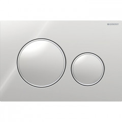 Geberit Sigma20 Клавиша для двойного смыва, круглая: глянцевый хром, декор. кольца: матовый хром (замена 115.778.KH.1)