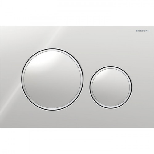 Geberit Sigma20 Клавиша для двойного смыва, круглая: глянцевый хром, декор. кольца: матовый хром (замена 115.778.KH.1)