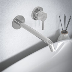 Ideal Standard Ceraline Nuovo Смеситель однорычажный для раковины на 2 отверстия из стены, излив 220 мм, внешняя часть, цвет: хром