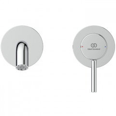 Ideal Standard Ceraline Nuovo Смеситель однорычажный для раковины на 2 отверстия из стены, излив 220 мм, внешняя часть, цвет: хром