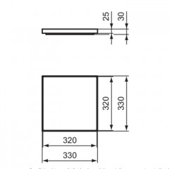 Ideal Standard Solos Подставка для душевых принадлежностей на раковину Solos 330x30 mm Euro White