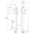 Ideal Standard Joy Смеситель для ванны, напольный, с ручным душем Stick, шланг Idealflex 125см, без A6133NU, цвет: хром