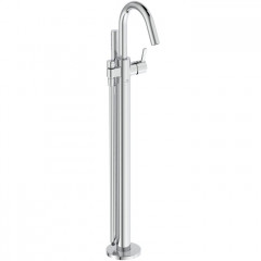 Ideal Standard Joy Смеситель для ванны, напольный, с ручным душем Stick, шланг Idealflex 125см, без A6133NU, цвет: хром