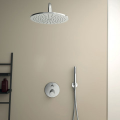 Ideal Standard Ceratherm T100 Душ комплект: встроен. термостат+наруж. часть с перекл., руч душ+, верх. душ: 300 мм+штанга: 400 мм цвет: хром