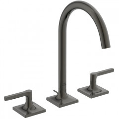 Ideal Standard Joy Neo Смеситель для раковины, на 3 отв, с донным клапаном, цвет: PVD Magnetic Grey