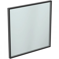 Ideal Standard Conca Квадратное зеркало в черной раме 100х100 см, диаметральная светодиодная подсветка neutral