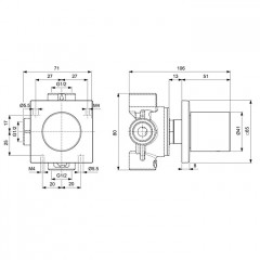 Ideal Standard Joy Neo Переключатель потоков, на 1 отв, подключение 3/4 (внешняя часть), без A2391NU, цвет: PVD Magnetic Grey
