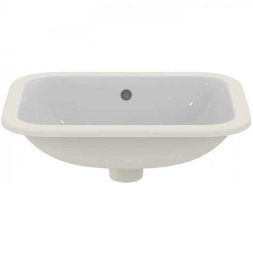 Ideal Standard Connect Раковина 500х380 мм, прямоугольная, встриваемая снизу без отв. под смес., с крепежом, цвет: белый глянец