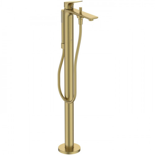 Ideal Standard La Dolce Vita Смеситель для ванны, напольный, с ручным душем, без A6133NU, цвет: PVD Brushed Gold