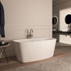 Ideal Standard Joy Смеситель для ванны, напольный, с ручным душем Stick, шланг Idealflex 125см, без A6133NU, цвет: хром