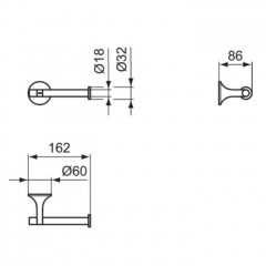 Ideal Standard La Dolce Vita Держатель для т/б, без крышки, подвесной, цвет: PVD Brushed Gold