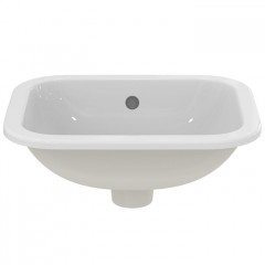 Ideal Standard Connect Раковина 420х350 мм, прямоугольная, встриваемая снизу без отв. под смес., с крепежом, цвет: белый глянец