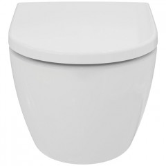 Ideal Standard Ellise Унитаз подвесной 545х365 мм безободковый с сиденьем и крышкой SoftClose, со скрытым крепежом цвет: белый глянец