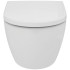 Ideal Standard Ellise Унитаз подвесной 545х365 мм безободковый с сиденьем и крышкой SoftClose, со скрытым крепежом цвет: белый глянец