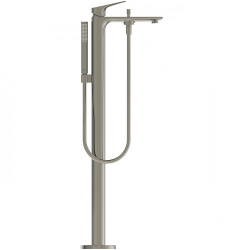 Ideal Standard La Dolce Vita Смеситель для ванны, напольный, с ручным душем, без A6133NU, цвет: PVD Silver Storm