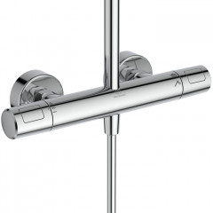 Ideal Standard Ceratherm T25 Душевая система с термостатом и ручным душем и шлангом, корпус Coolbody, руч.душ: 3 режима, верх. душ: 250 мм, цвет: хром