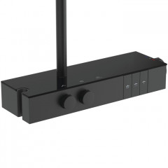 Ideal Standard Ceratherm Solos Душевая стойка, термостат, верхний душ 30см, руч.душ 13см, шланг 175см, цвет: Черный матовый