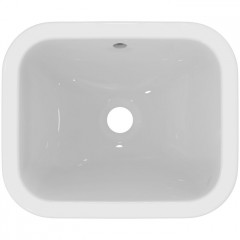 Ideal Standard Connect Раковина 420х350 мм, прямоугольная, встриваемая снизу без отв. под смес., с крепежом, цвет: белый глянец