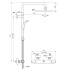 Ideal Standard Ceratherm T25 Душевая система с термостатом и ручным душем и шлангом, корпус Coolbody, руч.душ: 3 режима, верх. душ: 250 мм, цвет: хром